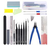 Fhioevt 24 Pezzi Kit di Strumenti Base Modello per Gundam Model Tools Craft Set Strumenti di Base Hobby Building tools per Edifici Auto Aerei Modello Assemblare Costruzione Riparazione e Fissaggio