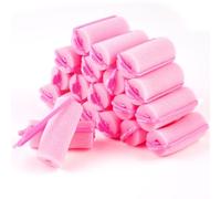 Fhioevt 30 Pezzi Bigodini di Spugna 25 mm Bigodini per Capelli Bigodini Morbidi per Dormire con Fibbia Bigodini Morbidi Spugna per Donne Ragazze (Rosa)