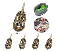 Fhioevt 6 Pezzi Method Feeder Pasturatore per Pesca con Quick Release Method Feeders Mould per Carpa Pellet Bait con Mark 20g 30g 40g 50g 60g