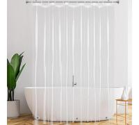 Fhioevt Tenda Doccia Trasparente 180 x 200cm Tenda per Vasca da Bagno PEVA Tenda per Doccia con Anelli Tenda Doccia Antimuffa e Impermeabile per Famiglia, Dormitorio, Hotel
