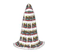 FHIZOAL Amsterdam con tulipani mantello con cappuccio per adolescenti vestire mantello feste a tema cosplay carnevale strega vampiri costume