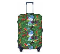 FHIZOAL Ara e tucano appollaiato delle foreste pluviali americane copertura elastica antigraffio valigia da viaggio protezione antipolvere per bagagli da 45-81 cm, bianco, XL, Classico