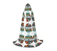 FHIZOAL Austria Paesaggio Con Musica Halloween Cappuccio Mantello Per Adolescenti Strega Vampiri Tristo Mietitore Costume Feste a tema Comic Con