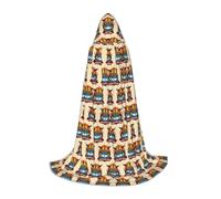 FHIZOAL Bandiera dell'Argentina con mantello con cappuccio della chiesa per adolescenti vestire mantello feste a tema cosplay carnevale strega vampiri costume