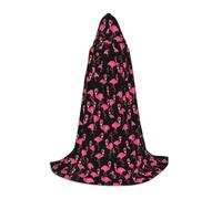 FHIZOAL Bella rosa fenicotteri mantello con cappuccio per adolescenti vestire mantello feste a tema cosplay carnevale strega vampiri costume