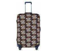 FHIZOAL Better Days Ah - Copertura elastica antigraffio per valigie da viaggio, antipolvere, per bagagli da 45-81 cm, bianco, L, Classico