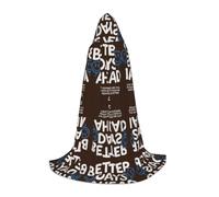 FHIZOAL Better Days Ah Halloween Mantello Con Cappuccio Per Adolescenti Strega Vampiri Tristo Mietitore Costume Feste a tema Comic Con