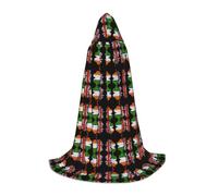 FHIZOAL Clover Design Con Bandiere Colo Mantello Con Cappuccio Per Adolescenti Vestire Mantello Feste A Tema Cosplay Carnevale Strega Vampiri Costume