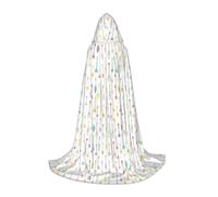 FHIZOAL Colorato Disegnato A Mano Arte Con Frecce Stile Boho Cappuccio Mantello Per Adolescenti Vestire Mantello Feste A Tema Cosplay Carnevale Strega Vampiri Costume