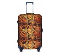FHIZOAL Cool Steampunk Gears - Copertura elastica antigraffio per valigie da viaggio, antipolvere, per bagagli da 45-81 cm, bianco, S, Classico
