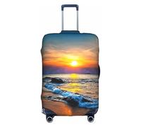 FHIZOAL Copertura elastica anti-graffio per valigie da viaggio con onde di sole e raggi di sole sopra le onde del mare, protezione antipolvere per bagagli da 45,7 - 81,7 cm, bianco, XL, Classico
