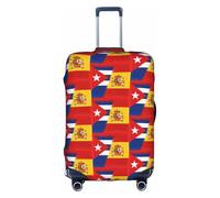 FHIZOAL Cuba e Spagna - Copertura elastica antigraffio per valigie da viaggio, antipolvere, per bagagli da 45-81 cm, bianco, XL, Classico