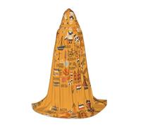 FHIZOAL Dutch Culture Simboli Mappa Des Halloween Capo Con Cappuccio Per Adolescenti Strega Vampiri Tristo Mietitore Costume Feste a tema Comic Con