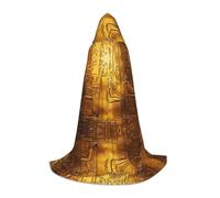 FHIZOAL Egitto Geroglifici Halloween Mantello Con Cappuccio Per Adolescenti Strega Vampiri Tristo Mietitore Costume feste a tema Comic Con