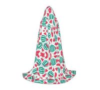 FHIZOAL Frutta Anguria Mantello Con Cappuccio Per Adolescenti Vestire Mantello Feste A Tema Cosplay Carnevale Strega Vampiri Costume