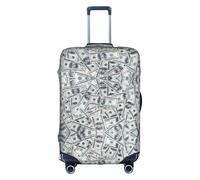 FHIZOAL Funny Dollar Money - Copertura elastica antigraffio per valigie da viaggio, antipolvere, per bagagli da 45-81 cm, bianco, M, Classico