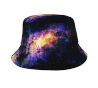 FHIZOAL Galaxy in The Universe Cappello da pescatore estivo cappello da sole a tesa larga moda pieghevole all'aperto escursionismo pesca spiaggia viaggi, Nero , Taglia unica