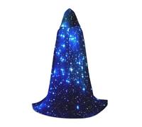 FHIZOAL Galaxy Stars Mantello con cappuccio per adolescenti vestire mantello feste a tema Cosplay Carnevale Strega Vampiri Costume