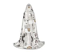 FHIZOAL Giraffa Carina Con Occhiali Da Sole Colori Divertente Halloween Cappuccio Mantello Per Adolescenti Strega Vampiri Tristo Mietitore Costume Feste a tema Comic Con