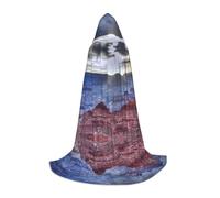 FHIZOAL Grand Canyon Mantello con cappuccio per adolescenti vestire mantello feste a tema Cosplay Carnevale Strega Vampiri Costume