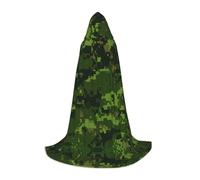 FHIZOAL Green Army Digital Camouflage Halloween Capo Con Cappuccio Per Adolescenti Strega Vampiri Tristo Mietitore Costume feste a tema Comic Con