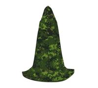 FHIZOAL Green Army Digital Camouflage Halloween Capo Con Cappuccio Per Adolescenti Strega Vampiri Tristo Mietitore Costume feste a tema Comic Con