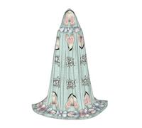 FHIZOAL Happy Easter Eggs Bunny Tail Halloween Capo con cappuccio per adolescenti strega vampiri triste mietitore costume feste a tema Comic Con