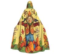 FHIZOAL Happy Fall - Mantello con cappuccio per adulti, per cosplay, carnevale, feste, triste mietitore, vampiro, misterioso, mascherata