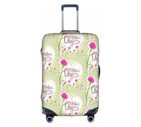 FHIZOAL Happy Mother's Day - Copertura elastica antigraffio per bagagli da viaggio, antipolvere, per bagagli da 45-81 cm, bianco, M, Classico