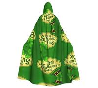 FHIZOAL Happy St. Patrick'S Day - Mantello con cappuccio con cappuccio, per Halloween, Natale, strega, vampiri, triste mietitrice, costume cosplay