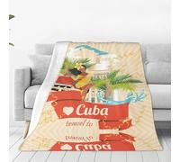 FHIZOAL Island Of Cuba, coperta in micropile ultra morbida, delicata sulla pelle, traspirante, per divano, letto, soggiorno