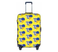 FHIZOAL Israele e Ucraina Copertura elastica antigraffio per valigie da viaggio, protezione antipolvere per bagagli da 45-81 cm, bianco, L, Classico