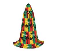 FHIZOAL Jamaica Palm Grove Mantello con cappuccio per adolescenti vestire mantello feste a tema Cosplay Carnevale strega Vampiri Costume