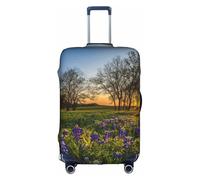 FHIZOAL Lavanda prato al tramonto primavera elastico antigraffio valigia viaggio bagagli Protector antipolvere per bagagli 45-81 pollici, bianco, XL, Classico
