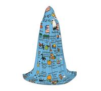 FHIZOAL Luglio Quarto Stati Uniti Simbolo Halloween Cappuccio Mantello Per Adolescenti Strega Vampiri Tristo Mietitore Costume Feste a tema Comic Con