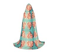 FHIZOAL Mantello con cappuccio a forma di cuore con petali floreali per adolescenti vestire mantello feste a tema cosplay carnevale strega vampiri costume