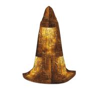 FHIZOAL Mantello con cappuccio per adolescenti con geroglifici egiziani, mantello per feste a tema, cosplay, carnevale, strega, vampiri, costume
