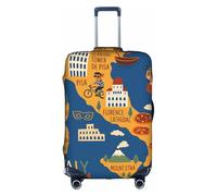 FHIZOAL Mappa dell'Italia con culturale elastico antigraffio valigia copertura bagagli da viaggio protezione antipolvere per bagagli da 45 - 81 cm, bianco, XL, Classico