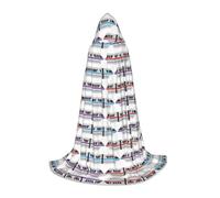 FHIZOAL Monorotaia Treno Mantello Con Cappuccio Per Adolescenti Vestire Mantello Feste A Tema Cosplay Carnevale Strega Vampiri Costume