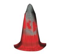 FHIZOAL Outline Of Canada Halloween Mantello Con Cappuccio Per Adolescenti Strega Vampiri Tristo Mietitore Costume Feste a tema Comic Con