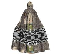FHIZOAL Pavimento Paesaggio Fungo Lanterna Mantello Con Cappuccio Veste Con Cappuccio Halloween Natale Strega Vampiri Tristo Mietitore Costume Cosplay Party
