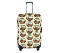 FHIZOAL Roma Italia Landmark Elastico Anti Graffio Valigia Copertura Viaggio Bagagli Protector Antipolvere per Bagagli 45-81 Pollici, bianco, S, Classico