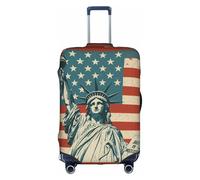 FHIZOAL Statua della Libertà con Americano Elastico Anti Graffio Valigia Copertura Bagagli Da Viaggio Protezione Antipolvere per Bagagli 45-81 Pollici, bianco, XL, Classico