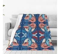 FHIZOAL Statua della Libertà coperta in micropile ultra morbida coperta di flanella delicata sulla pelle traspirante divano letto soggiorno