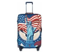 FHIZOAL Statua della Libertà Copertura elastica antigraffio per valigie da viaggio, protezione antipolvere per bagagli da 45-81 cm, bianco, M, Classico