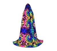FHIZOAL Tribe esotico Tie Dye Style Halloween Capo con cappuccio per adolescenti strega vampiri triste mietitore costume feste a tema Comic Con