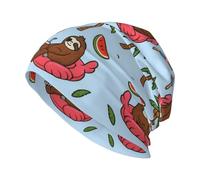 FHIZOAL Tropical Summe - Cappello invernale da uomo, lavorato a maglia, caldo, con teschio, ideale per escursioni e attività all'aperto, Nero , Taglia unica