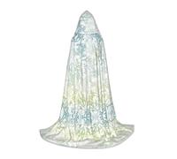 FHIZOAL Verde Mare Blu Alghe Halloween Con Cappuccio Mantello Per Adolescenti Strega Vampiri Tristo Mietitore Costume Feste a tema Comic Con