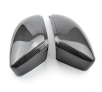 fhjwqronte Rearview Side Mirror Cap, for VW, for Passat, B7 for CC | for Jetta, MK6 , for Beetle, Mirror Cover Carbon Bright Black
