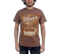 FHKQMLFQ America - Mens Ventura Highway T-Shirt in Brown(Medium)